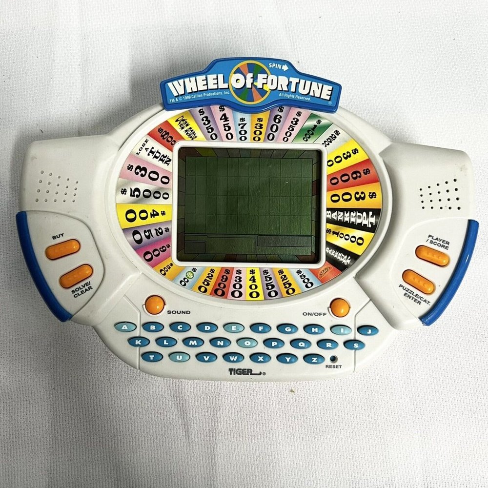 Tiger Electronics Wheel Of Fortune 1999 Vintage Handheld Electronic Game